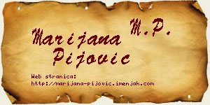 Marijana Pijović vizit kartica
